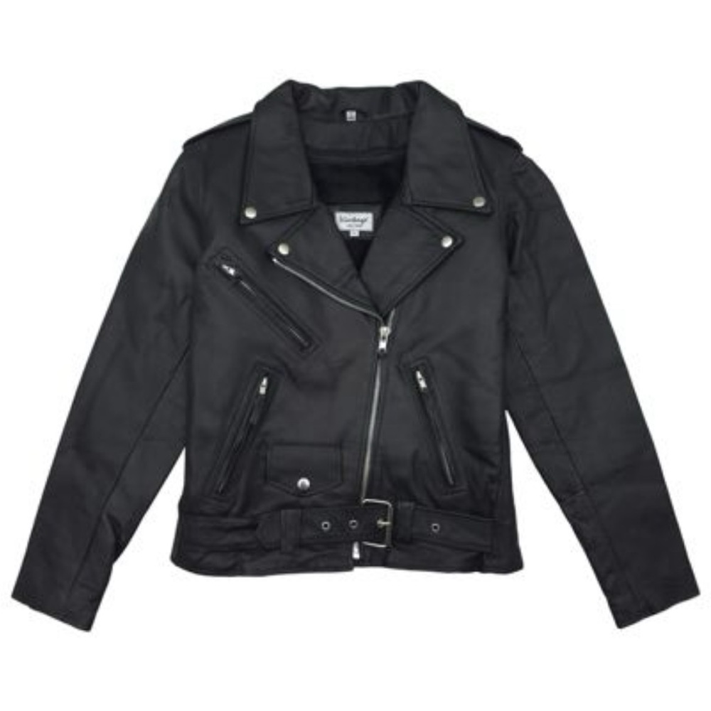 NWT Women’s faux Leather Black Jacket